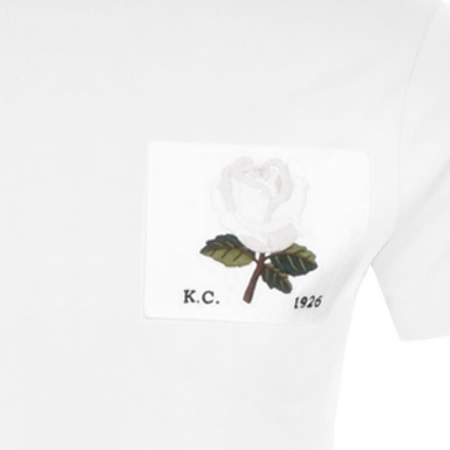 Alternative Image for ProductKent And Curwen Rose Patch Icon T Shirt White3